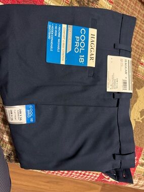 Haggar Navy Classic Fit Dress Pants